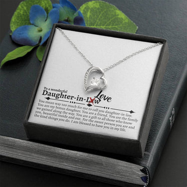 Daughter In Love Forever Heart Necklace - Love You This Much